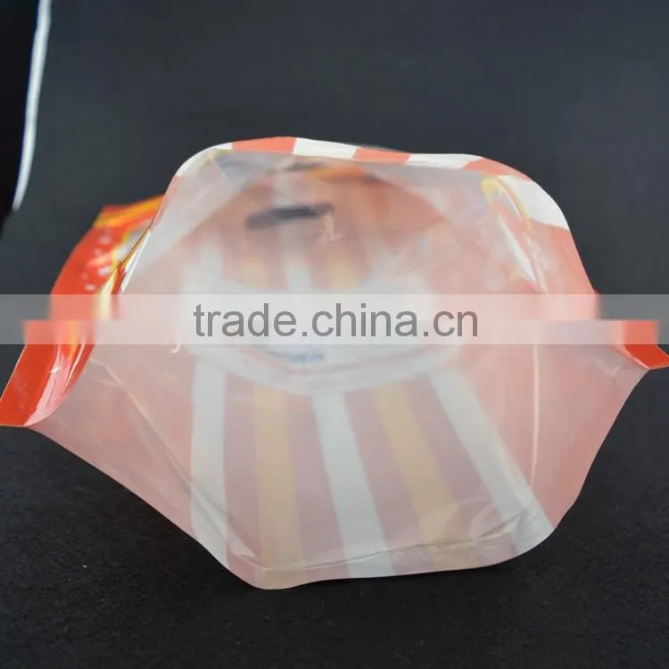 factory wholesale moisture proof lamination toy packing stand up zipper die cut bag with printing