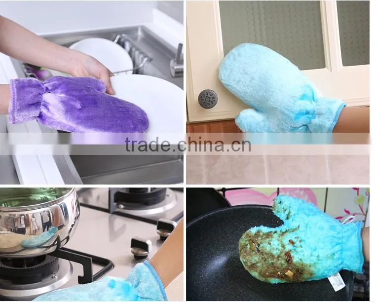 Household cleaning gloves wood fiber gloves free of detergent