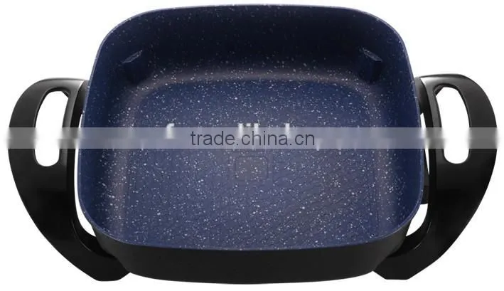 Square Electric Frying Pan With Temperature Adjustable Knob