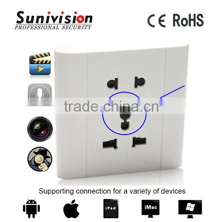 CCTV 2 megapixel home security camera mini ip light socket camera wall socket hidden camera