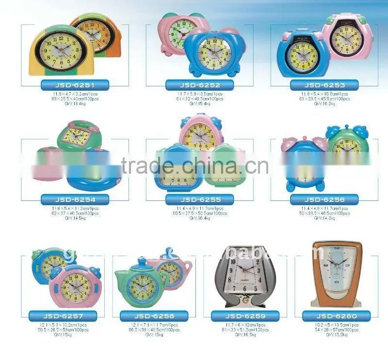 lowest price plastic clock,folding travel alarm Clock