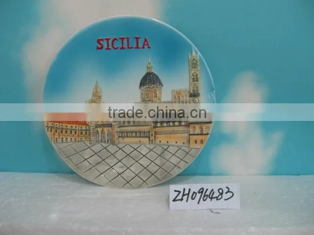 handmade round ceramic fridge magnet souvenir