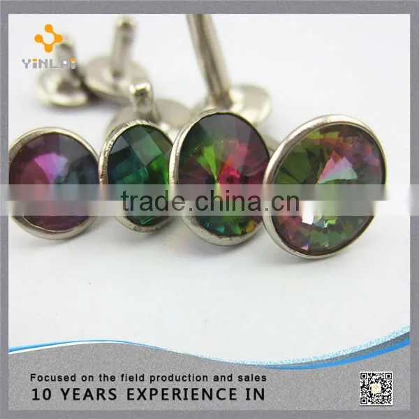 7mm decorative fashion round crystal rivet