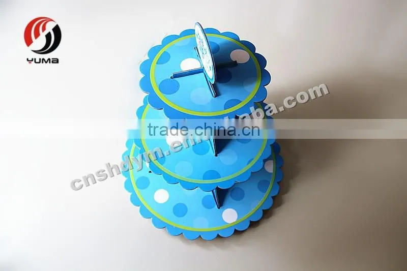 food grade painting colorful paper cake Stand