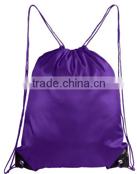 2016 polyester waterproof lightweight drawstring bag