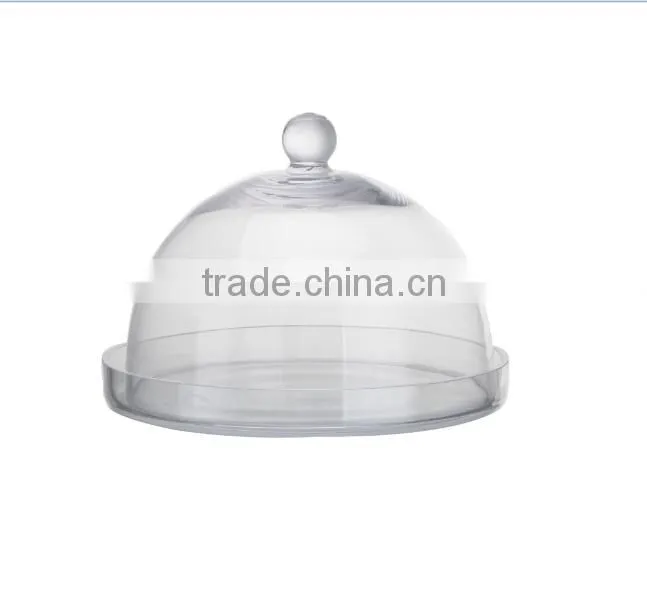 Amber Crystal Cake Dome with base