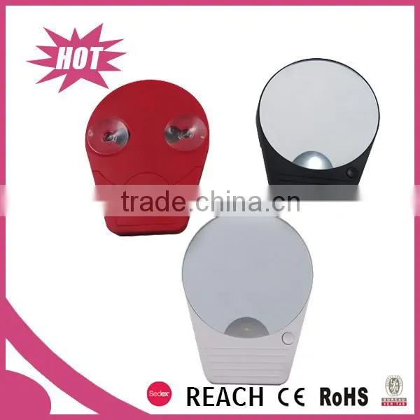 portable 10x led lighted wall mounted makeup mirror