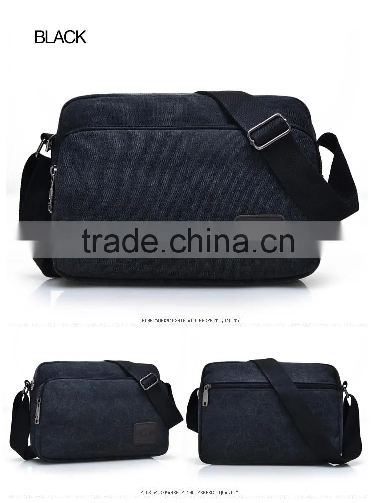 2016 wholesale canvas messenger bag shoulder bag