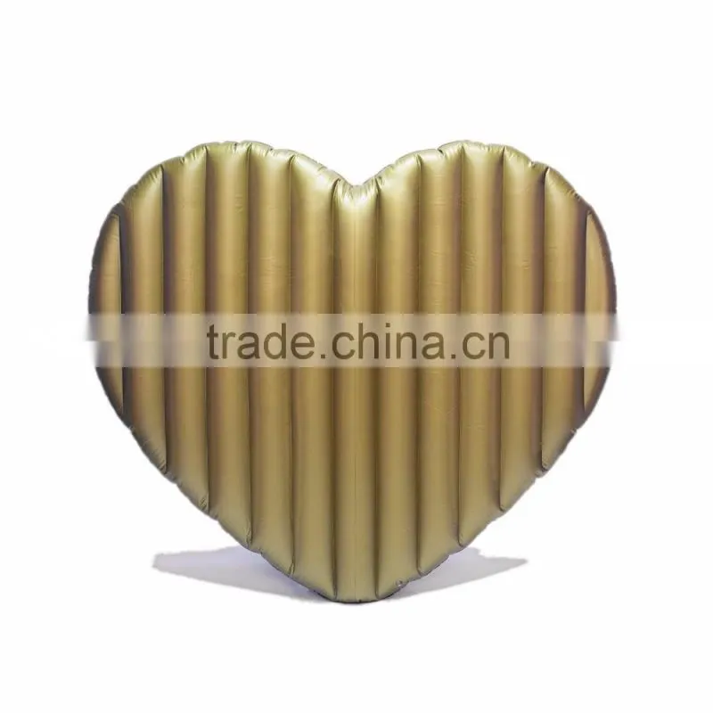Inflatable Gold Heart Pool Float