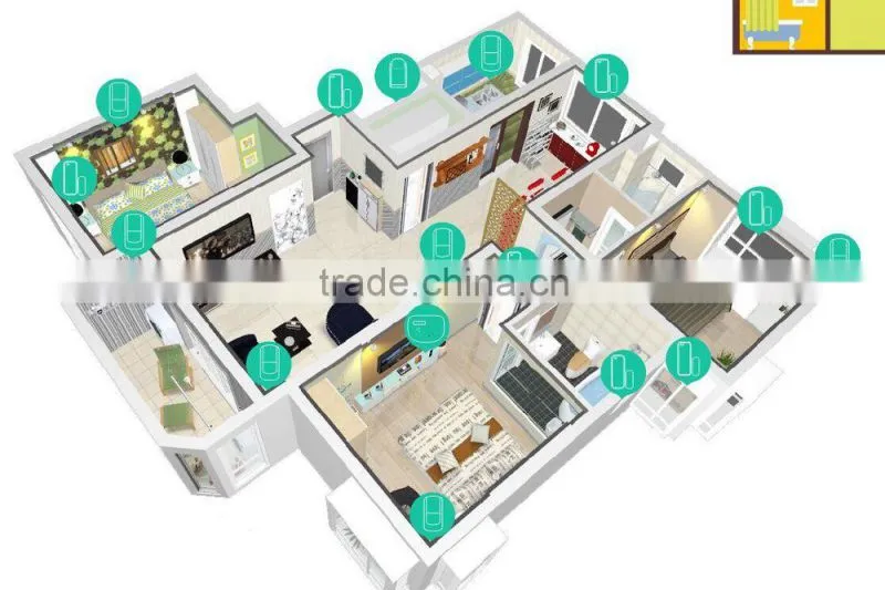 Wireless GSM home security alarm system, Android+IOS APP wireless alarm, RFID GSM home wireless alarm