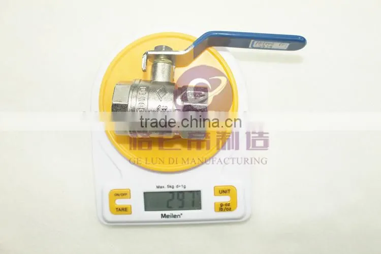 GLD Cheap price 5PCS/LOT hot sale 1/4" Double male external thread ball valve ,brass ball valve , valvecopper ,