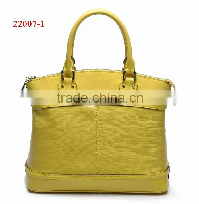 Wholesale handbag crinkle pu leather with patent woman small tote bags2014
