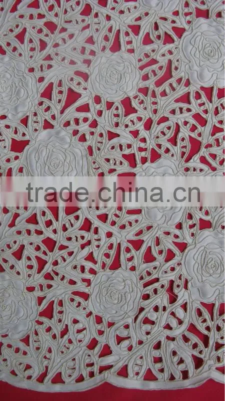 Beautiful design 3d birdal fabric and lace