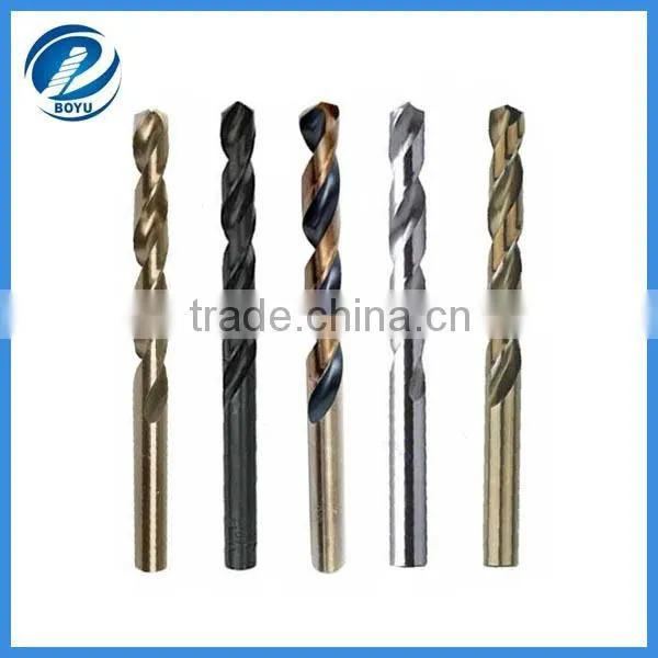 HSS fully ground twist drill bit with titanium coated