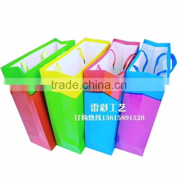 Cheap advertising paper bag made of kraft paper with high quality