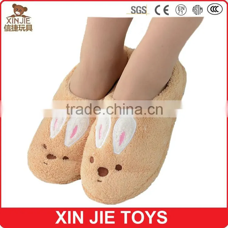 customize bunny plush slippers ladies indoor plush rabbit slippers hot selling men's plush slippers