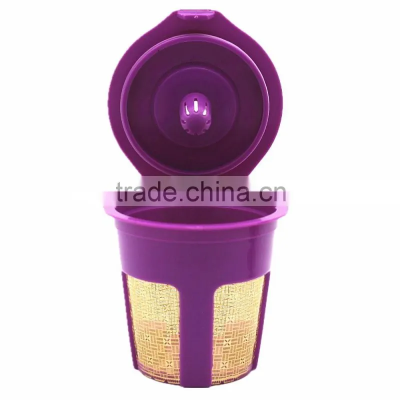 Top quality keurig K-cup gold plating, golden coffee filter, gold keurig k-cups