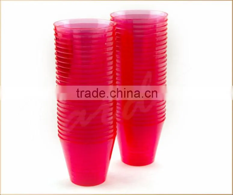 Test drink 1oz neon plastic disposable shot glasses drinking cup