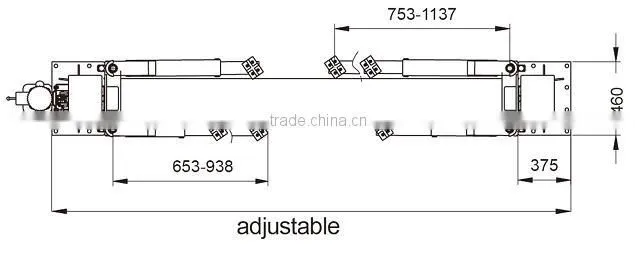 moveable two post hydraulic car repair lift