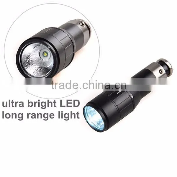 Custom Cigarette Lighter Rechargeable 12 Volt Super Bright Q5 LED Car Flashlight