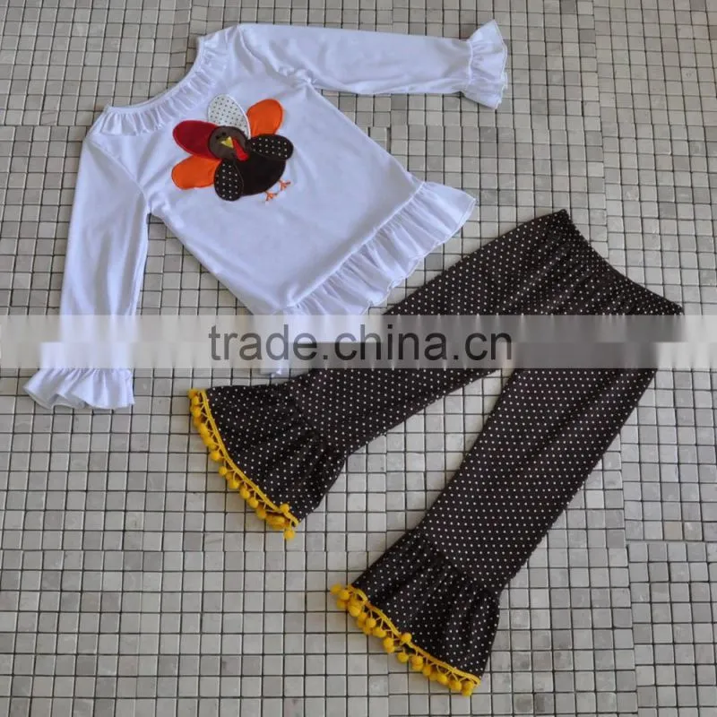 trendy western baby turkey thanksgiivng boutique with polka dots