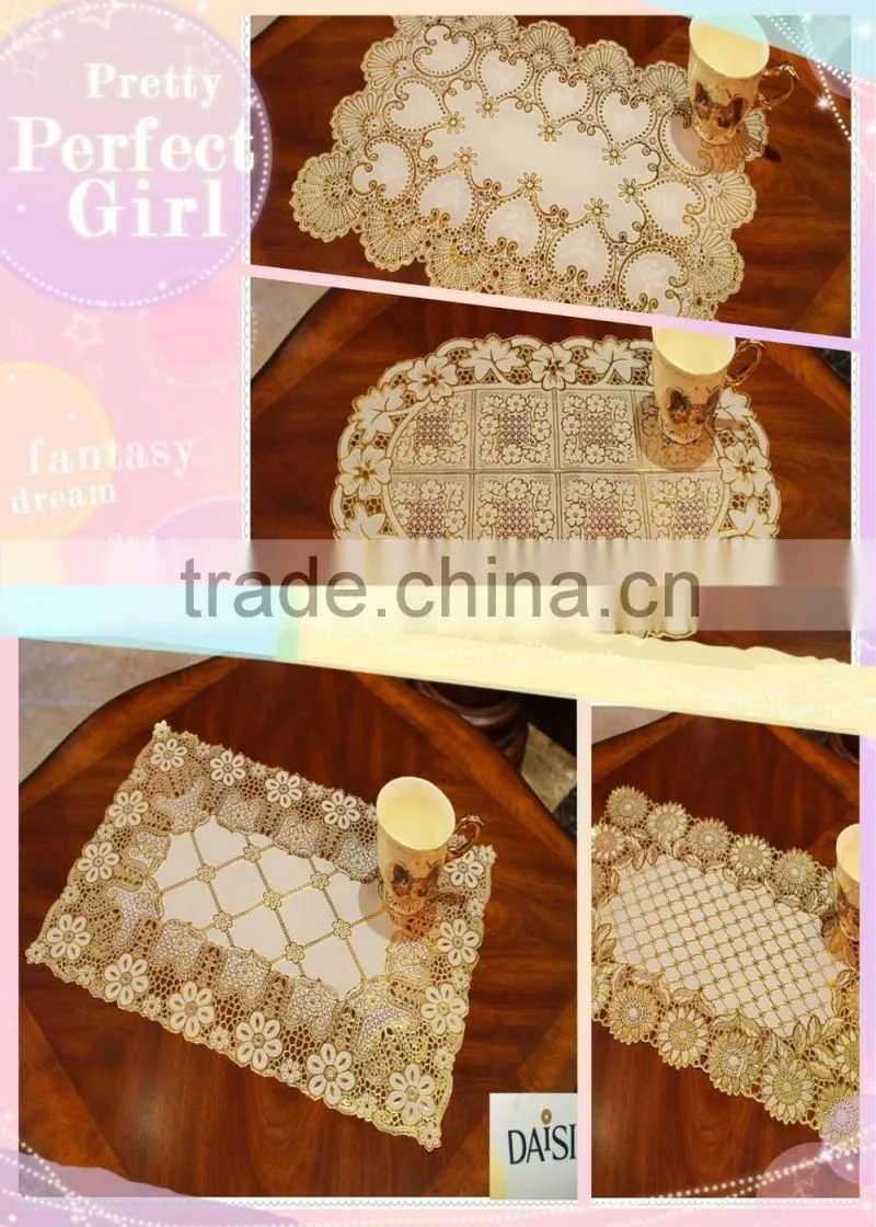 30x46 gold and silver placemat
