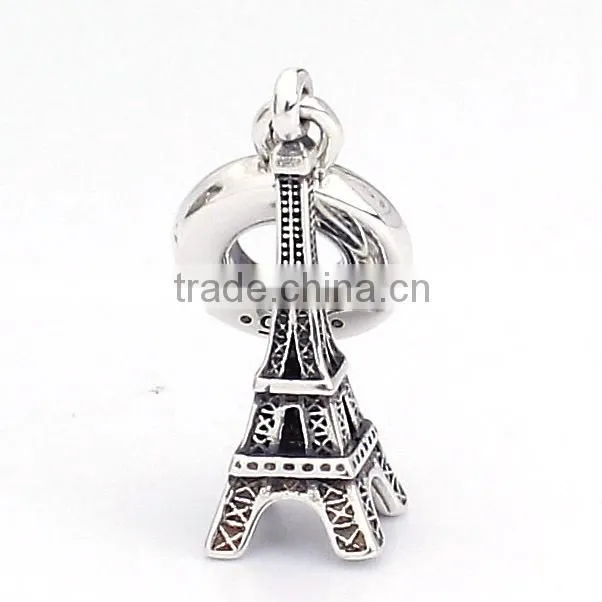 Eiffel charm bracelet plated in 925 Sterling silver charm wholesale