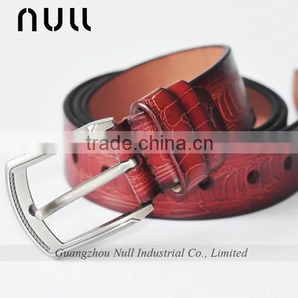 Embossing Pattern Genuine Leather Women's Belt