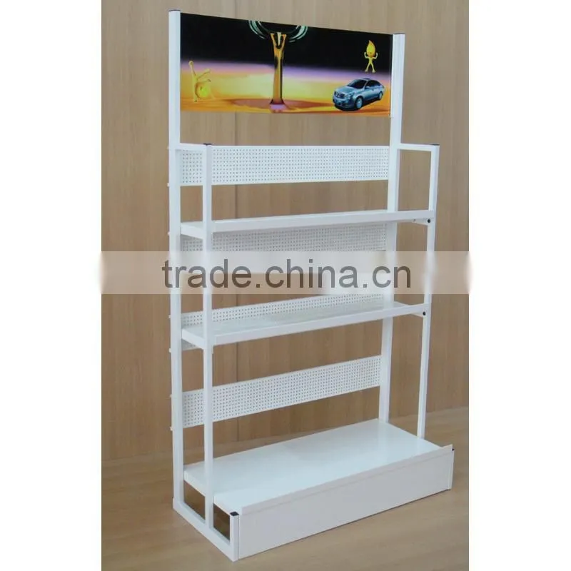 high quality strong 3 tier metal lubricant display stand with great price