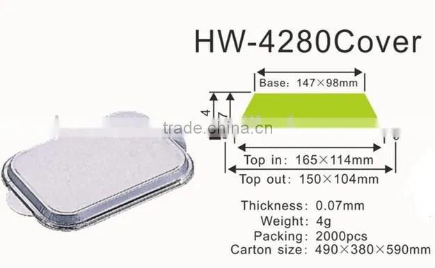 Customize aluminum foil container lid