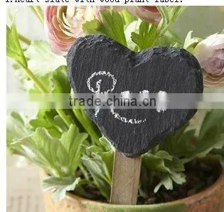 slate wooden plant marker