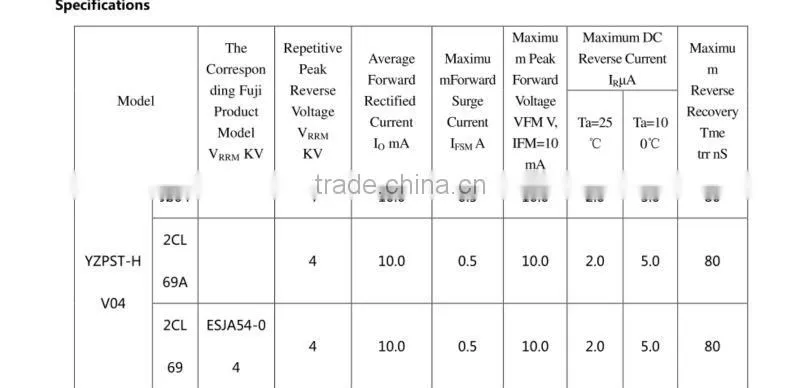 high voltage 4KV 10 amp diode