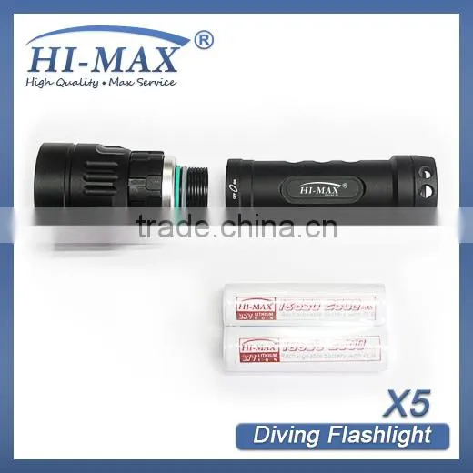 Hi-max xm-l u2 magnetic switch scuba diving flashlights