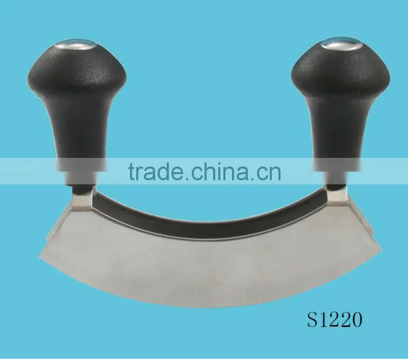 mincing knife with cutting board
