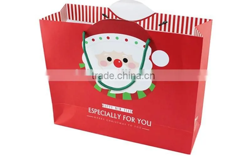 2016 Cheap christmas custom packaging paper bag printing