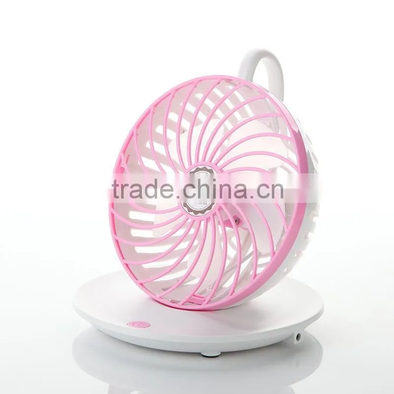wholesale Hot New Innovative Gift Usb Mini Fan Rechargeable Fan In Coffe Cup Design