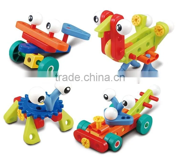 43PCS assembling plastic connecting toys blocks