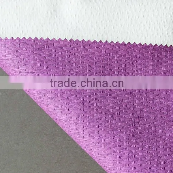 PU 0.6mm TC backing embossed leather for india market