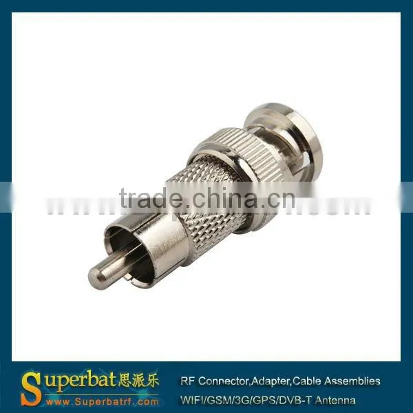 BNC-RCA adapter BNC Plug to RCA Plug straight copper adapter