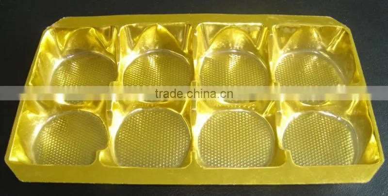 Disposable plastic food tray