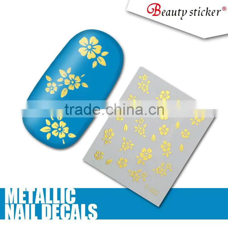 beauty stickerElegant and fashion style 3d nail stickers, nail wraps from 3d nail art supplies
