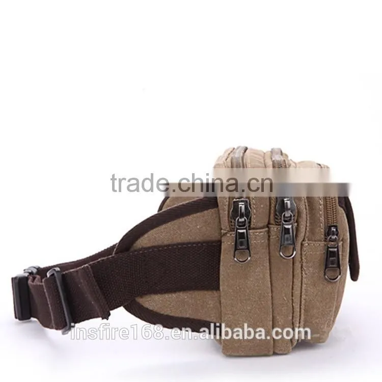 2016 outdoor waist bag fashionable classical canvas waist leg bag