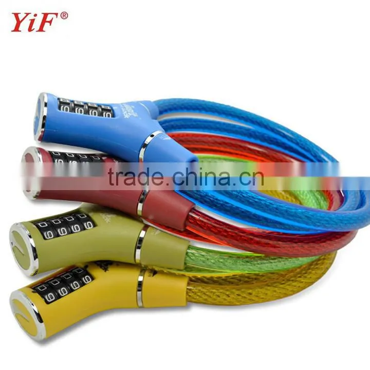YiFeng 4 Dials Cable Bicycle Lock YF20815 with 10000 combinations