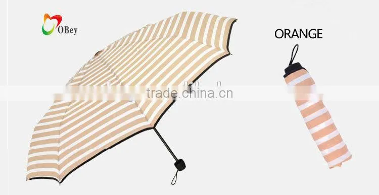 Color Assorted Stripe Mini Umbrella