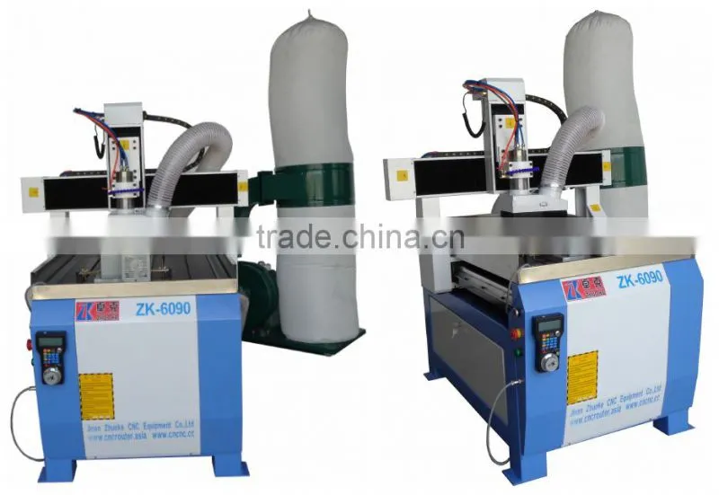 DSP controller Rotary axis duct collector cnc metal making machinery for wood stone metal 6090