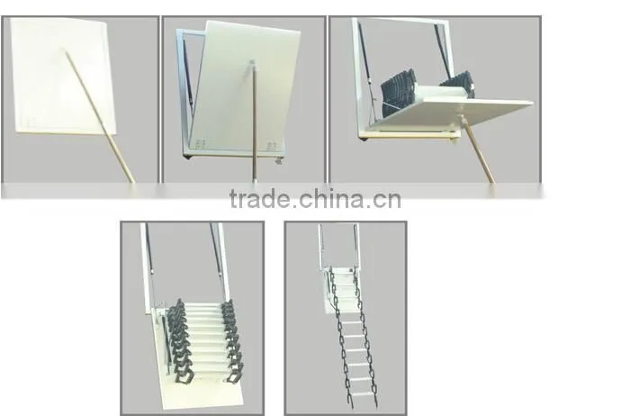 Folding attic stairs, retractable stairs
