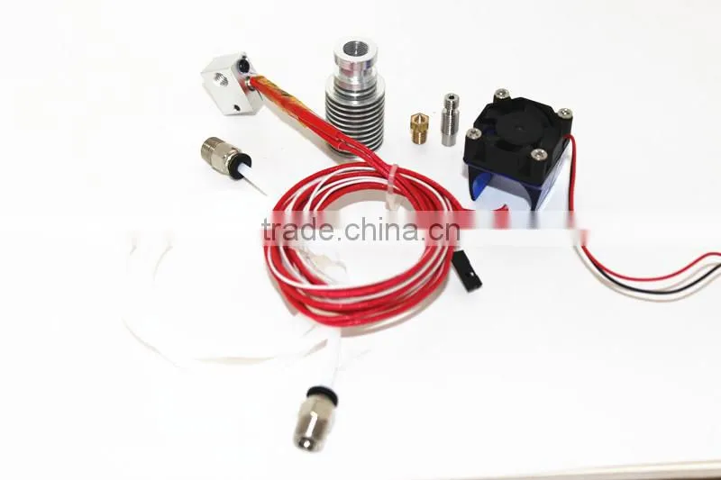 3D Printer J-head Hotend with Single Cooling Fan for 1.75mm/3.0mm E3D v6 Direct Filament Wade Extruder 0.2mm/0.3mm/0.4mm Nozzle