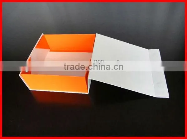 Top! Brown colour collapsible cardboard rigid storage box with sticker