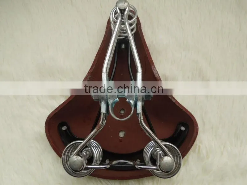 the road real cow leather bicycle saddle with ISO9001