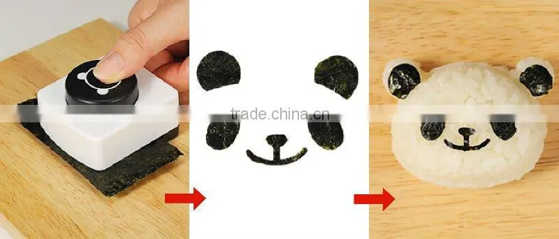 kitchenware bento decoration tools rice cooker rice ball maker molds lunch box gift seaweed puncher Panda Punch & Mold Set
